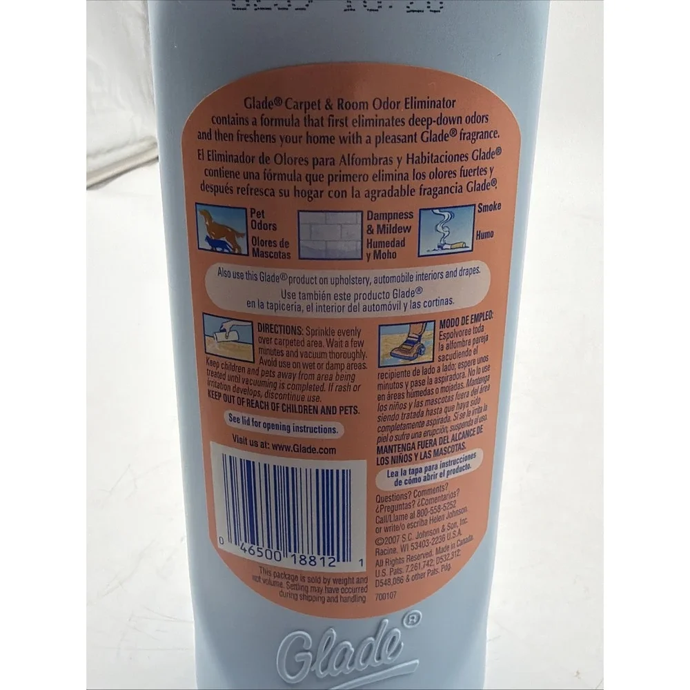 NOS Glade PEACHES & PETALS Carpet & Room Odor Eliminator Discontinued HTF